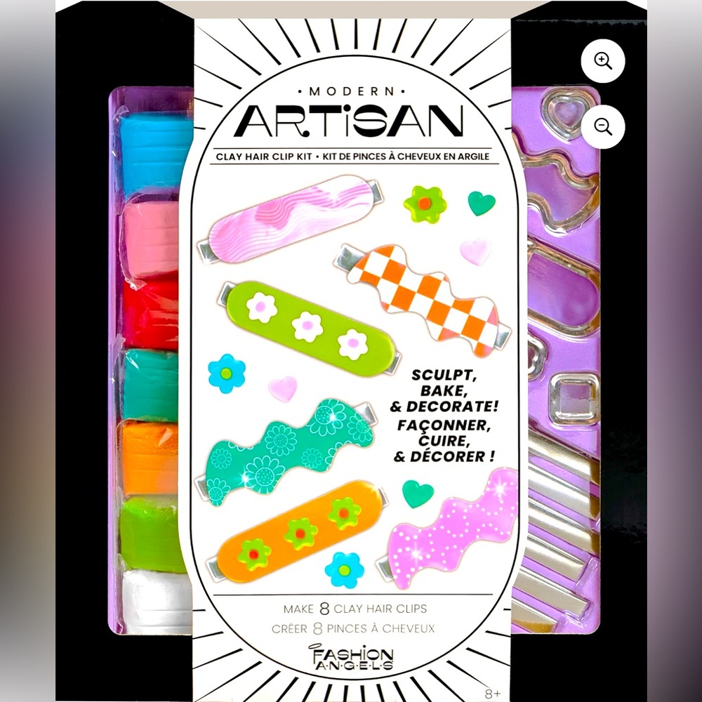 Fashion Angels Tween Multi-Colored Modern Artisan Clay
Hair Clips Making Kit NIB